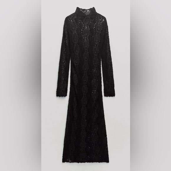 LONG CROCHETED KNIT DRESS LIMITES EDITION - Picture 10 of 13